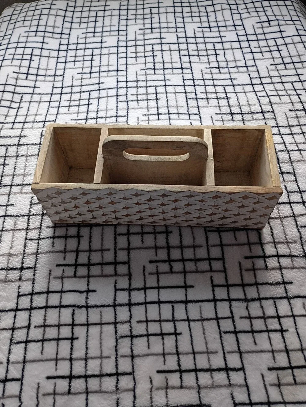 Wooden Decorative Desk Organizer NEEDS CLEANED